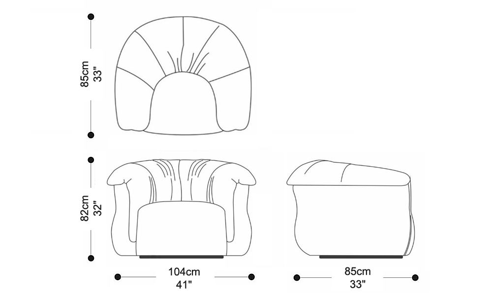 Imagem das dimensões principais do produto